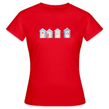 Ein Tag am Meer - Frauen T-Shirt - Rot - Vorne - AI Model Female 172 dark (172cm)