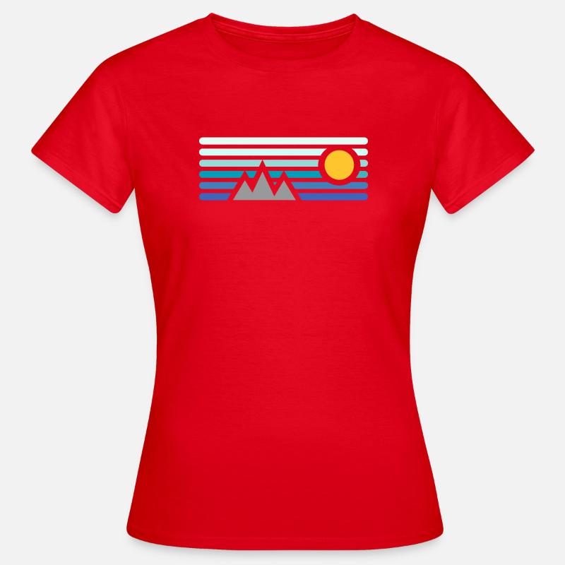 Berge - Frauen T-Shirt - Rot