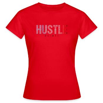 Dégradé rayé Hustle - T-shirt Femme - rouge - Devant - AI Model Female 172 dark (172cm)