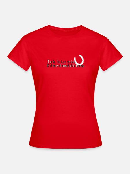Pferdemädchen - Frauen T-Shirt - Rot