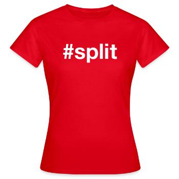 Split Hrvatska Croatia Kroatien Hashtag - Women's T-Shirt - red - Front - AI Model Female 172 dark (172cm)