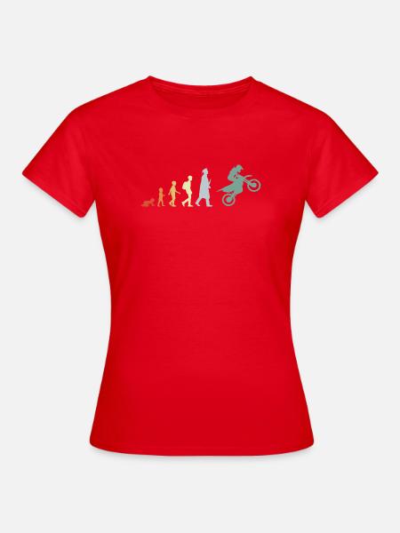 Kind zum Motocross Fahrer Evolution - Frauen T-Shirt - Rot