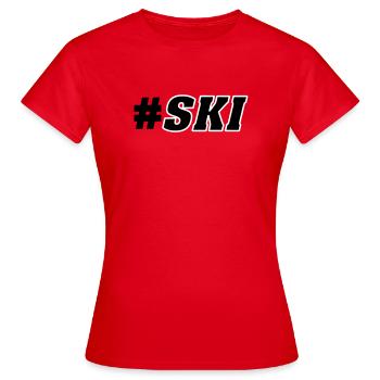 Ski Piste - T-shirt Femme - rouge - Devant - AI Model Female 172 dark (172cm)