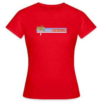 Dominica als Sonne - Frauen T-Shirt - Rot - Vorne - AI Model Female 172 dark (172cm)