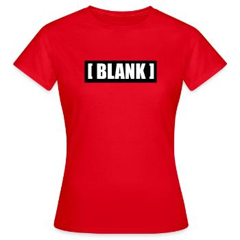 [ Blank ] No Logo Typography - Women's T-Shirt - red - Front - AI Model Female 172 dark (172cm)