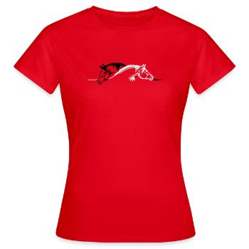 Pferde, Ponys, Tiere, Hengst, animal - Frauen T-Shirt - Rot - Vorne - AI Model Female 172 dark (172cm)