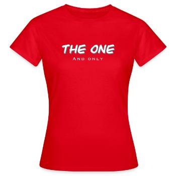 Exklusiver Single-Star Design - Frauen T-Shirt - Rot - Vorne - AI Model Female 172 dark (172cm)