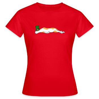 Atmossphères de Carnaval masque de Mardi Gras Cat paresseux endormis - T-shirt Femme - rouge - Devant - AI Model Female 172 dark (172cm)