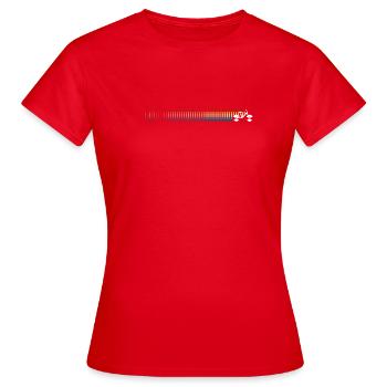 Gestreifte Horizont-Silhouette - Frauen T-Shirt - Rot - Vorne - AI Model Female 172 dark (172cm)