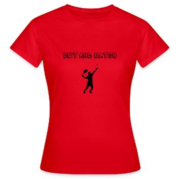 Set and match - Women's T-Shirt - red - Front - AI Model Female 172 dark (172cm)