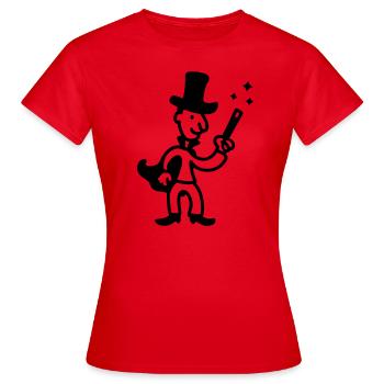 Magician - Line - Women's T-Shirt - red - Front - AI Model Female 172 dark (172cm)