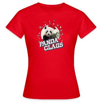 Panda Claus - Frauen T-Shirt - Rot - Vorne - AI Model Female 172 dark (172cm)