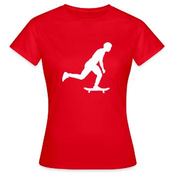 skateboard - T-shirt Femme - rouge - Devant - AI Model Female 172 dark (172cm)