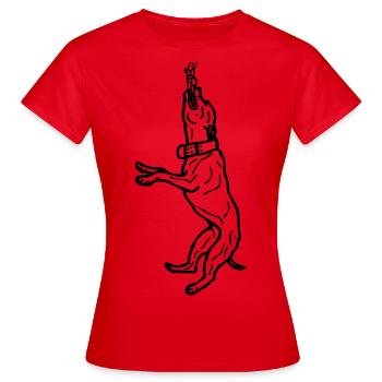 hangingstaff_01 - T-shirt Femme - rouge - Devant - AI Model Female 172 dark (172cm)