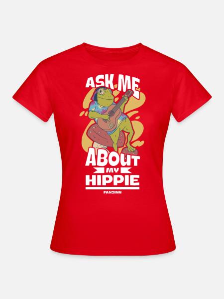 Hippe Frosch Geschenk Geschenkidee - Frauen T-Shirt - Rot