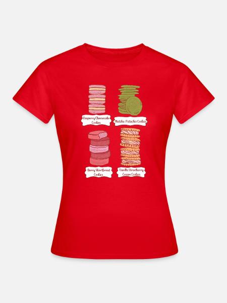 Pastellcookies Stack-Design - Frauen T-Shirt - Rot