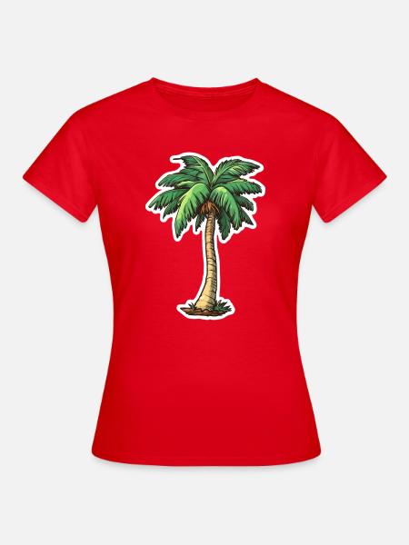 Palme - Frauen T-Shirt - Rot