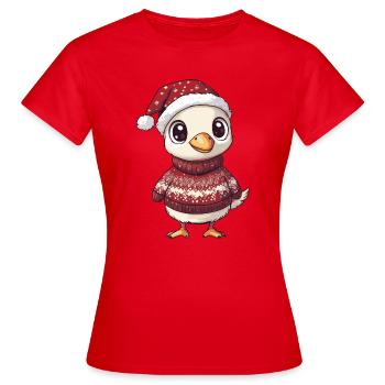 Noël en din - T-shirt Femme - rouge - Devant - AI Model Female 172 dark (172cm)