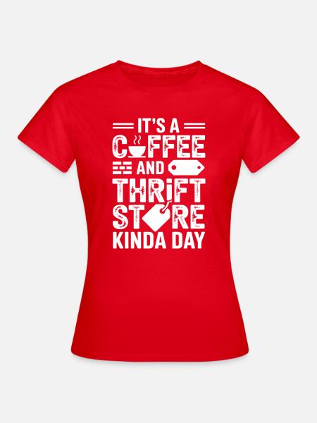Kaffee-Secondhand-Laden-Vibe - Frauen T-Shirt - Rot