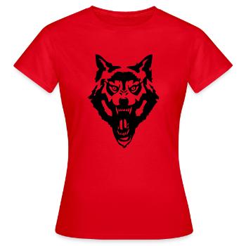 loup-garou - T-shirt Femme - rouge - Devant - AI Model Female 172 dark (172cm)