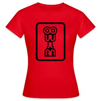 logo boutique OualOula - T-shirt Femme - rouge - Devant - AI Model Female 172 dark (172cm)