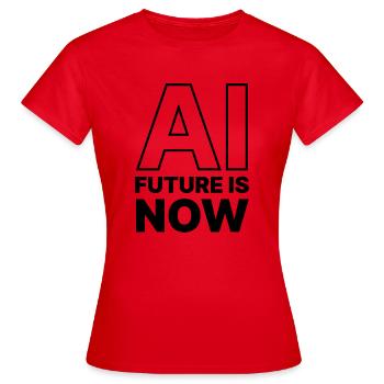 AI ARTIFICIAL INTELLIGENCE - T-shirt Femme - rouge - Devant - AI Model Female 172 dark (172cm)