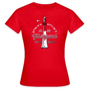 YTTERGRUND LIGHTHOUSE TEXTILES ET CADEAUX. - T-shirt Femme - rouge - Devant - AI Model Female 172 dark (172cm)