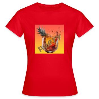 Exotische Cocktails, its Party-time - Frauen T-Shirt - Rot - Vorne - AI Model Female 172 dark (172cm)