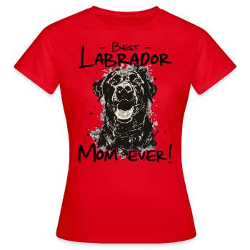 Meilleure maman du Labrador de tous les temps | Labrador Retriever - T-shirt Femme - rouge - Devant - AI Model Female 172 dark (172cm)