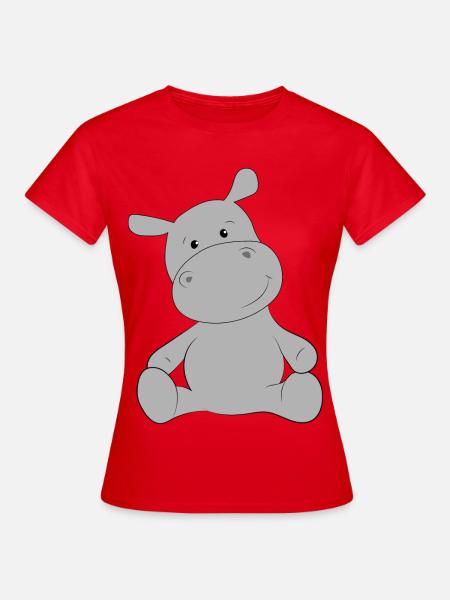 Nilpferd - Frauen T-Shirt - Rot