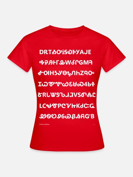 Cherokee-Silbenschrift (weiß) - Frauen T-Shirt - Rot
