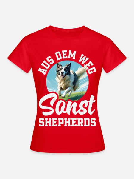 Australian Shepherd - Mein treuer Aussie - Frauen T-Shirt - Rot