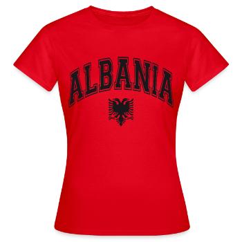Albanie - T-shirt Femme - rouge - Devant - AI Model Female 172 dark (172cm)