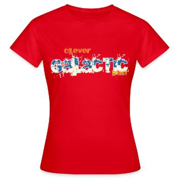 Clevere galaktische Bestie - Frauen T-Shirt - Rot - Vorne - AI Model Female 172 dark (172cm)