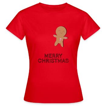 Lebkuchen Weihnachten - Frauen T-Shirt - Rot - Vorne - AI Model Female 172 dark (172cm)