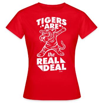 cooler Tiger aus Asien - Frauen T-Shirt - Rot - Vorne - AI Model Female 172 dark (172cm)