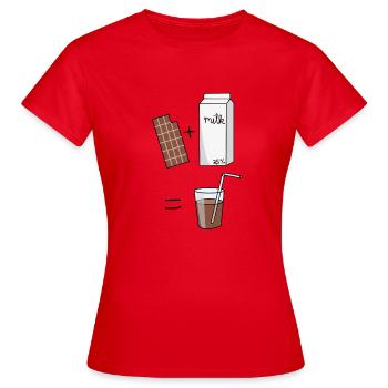 chocolat au lait au lait - T-shirt Femme - rouge - Devant - AI Model Female 172 dark (172cm)