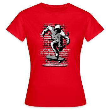 Patinage | SK8R | | de skate Patineur | Skateboard - T-shirt Femme - rouge - Devant - AI Model Female 172 dark (172cm)
