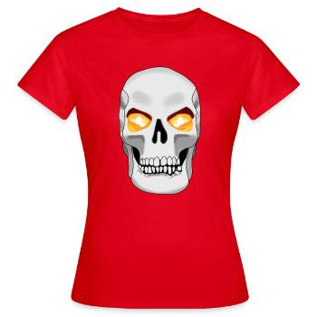 Skull with candle - Women's T-Shirt - red - Front - AI Model Female 172 dark (172cm)