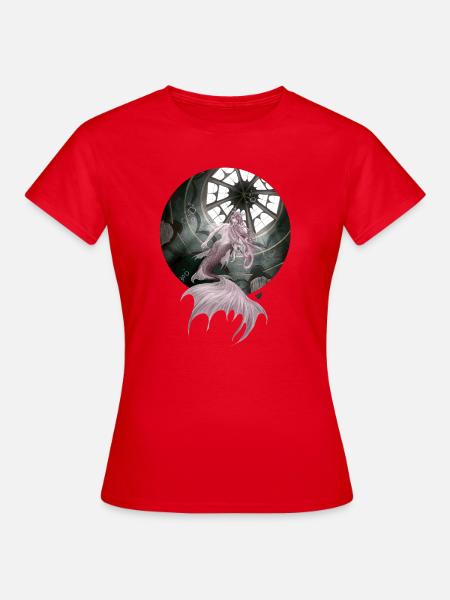 Magische Meerjungfrau im Unterwassertempel - Frauen T-Shirt - Rot