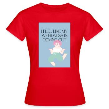 Sensation étrange - T-shirt Femme - rouge - Devant - AI Model Female 172 dark (172cm)
