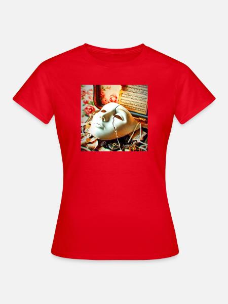 Maskenbruch Retro-Setting - Frauen T-Shirt - Rot