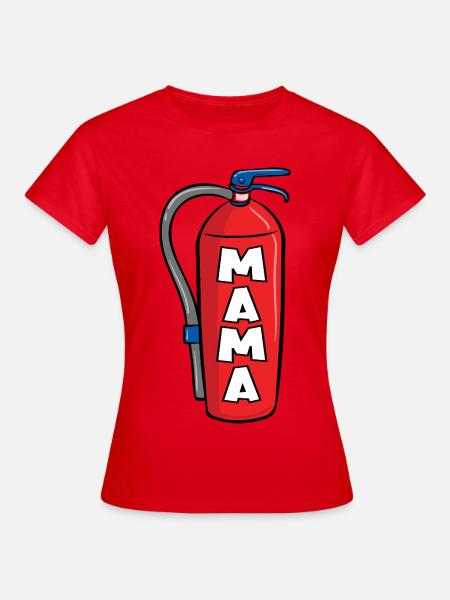 Feuerwehrfrau Mama - Frauen T-Shirt - Rot