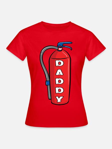 Feuerlöscher-Papa - Frauen T-Shirt - Rot