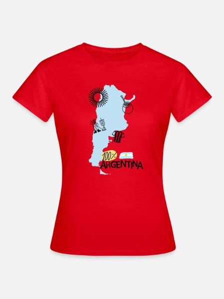 100% Argentina - Frauen T-Shirt - Rot