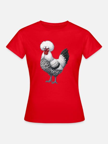 Holländer Haubenhuhn - Frauen T-Shirt - Rot