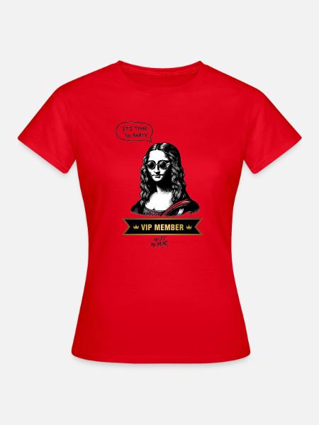 VIP Mona Lisa Party Edition - Frauen T-Shirt - Rot