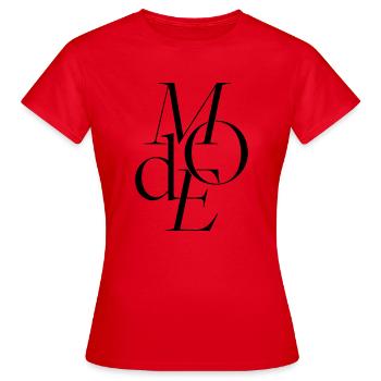 Mode - T-shirt Femme - rouge - Devant - AI Model Female 172 dark (172cm)