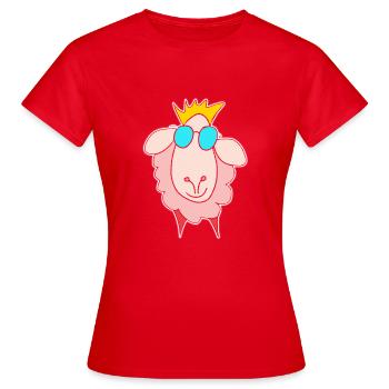 Graues Schaf - Frauen T-Shirt - Rot - Vorne - AI Model Female 172 dark (172cm)