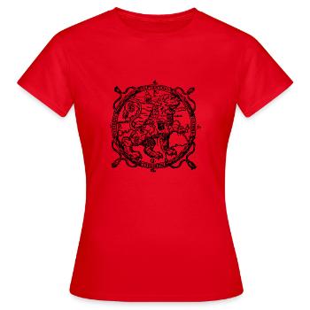 Antiker Zodiac Löwe - Frauen T-Shirt - Rot - Vorne - AI Model Female 172 dark (172cm)